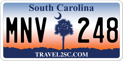 SC license plate MNV248