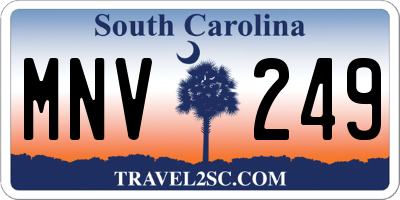 SC license plate MNV249