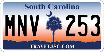 SC license plate MNV253