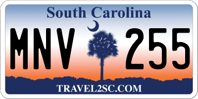 SC license plate MNV255