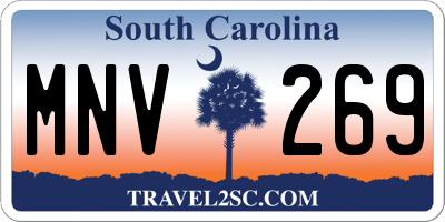 SC license plate MNV269