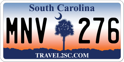 SC license plate MNV276