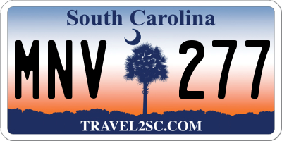 SC license plate MNV277