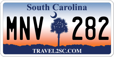 SC license plate MNV282