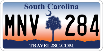 SC license plate MNV284