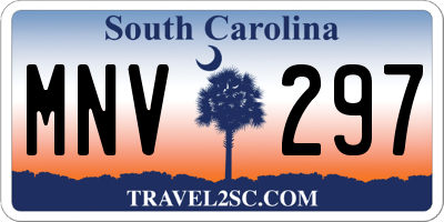 SC license plate MNV297