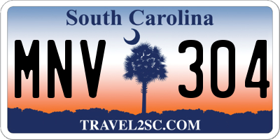 SC license plate MNV304