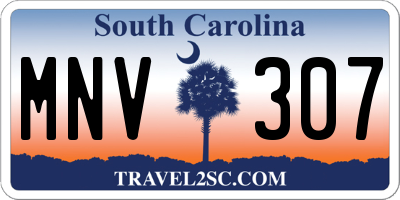 SC license plate MNV307