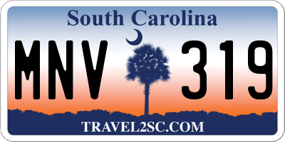 SC license plate MNV319