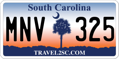 SC license plate MNV325