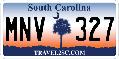 SC license plate MNV327