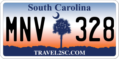 SC license plate MNV328