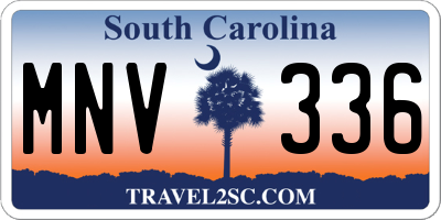SC license plate MNV336