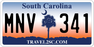 SC license plate MNV341