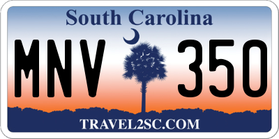 SC license plate MNV350