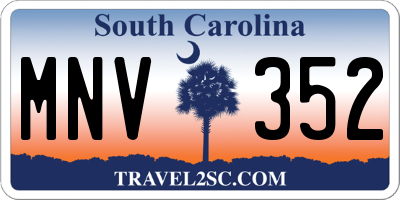 SC license plate MNV352
