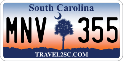 SC license plate MNV355
