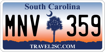 SC license plate MNV359