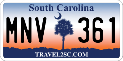 SC license plate MNV361