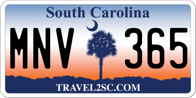 SC license plate MNV365