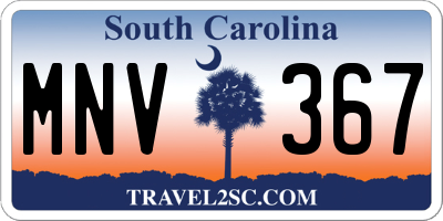 SC license plate MNV367
