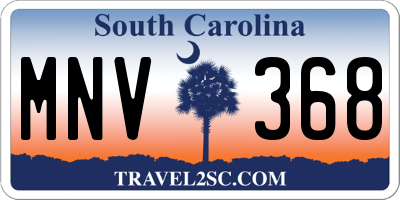 SC license plate MNV368