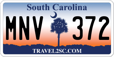 SC license plate MNV372