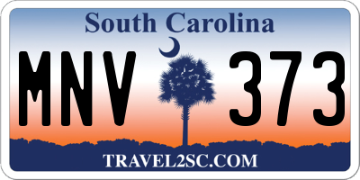 SC license plate MNV373