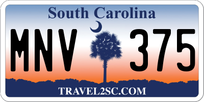 SC license plate MNV375