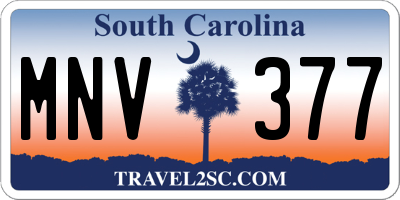 SC license plate MNV377