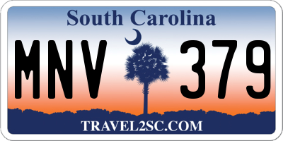 SC license plate MNV379