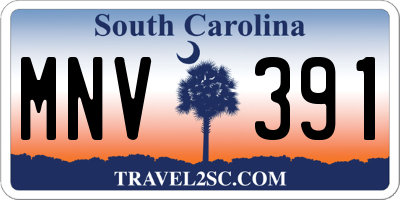 SC license plate MNV391