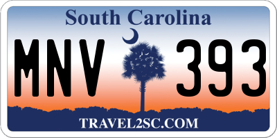 SC license plate MNV393