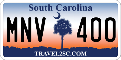 SC license plate MNV400