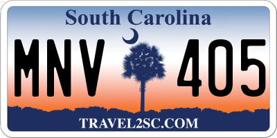 SC license plate MNV405
