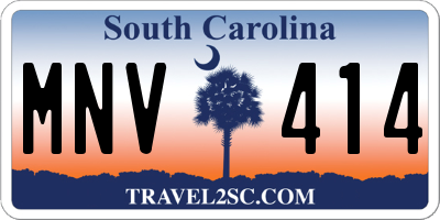SC license plate MNV414