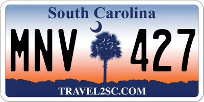 SC license plate MNV427