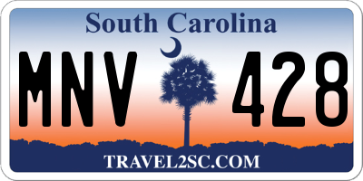 SC license plate MNV428