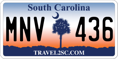 SC license plate MNV436