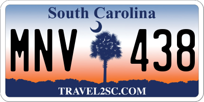 SC license plate MNV438