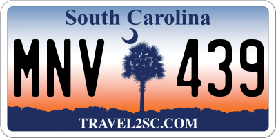 SC license plate MNV439