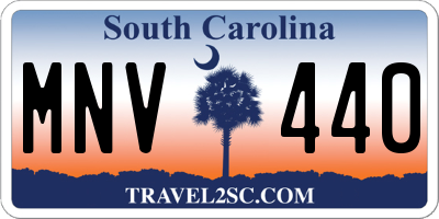 SC license plate MNV440