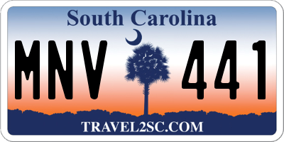 SC license plate MNV441