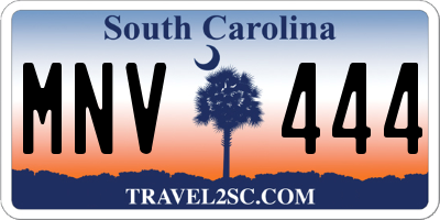 SC license plate MNV444