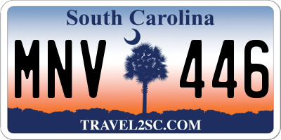SC license plate MNV446