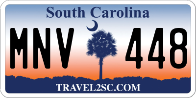 SC license plate MNV448