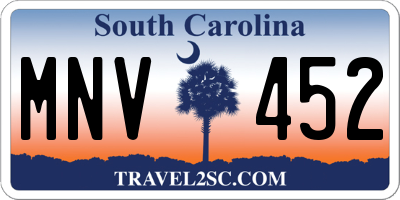 SC license plate MNV452