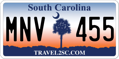 SC license plate MNV455