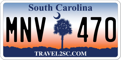 SC license plate MNV470