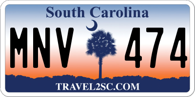 SC license plate MNV474